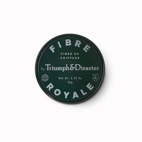 Fibre Royale 95g pot. Triumph and Disaster's natural hair wax, used for a strong, natural looking hold on medium to longer hair lengths.