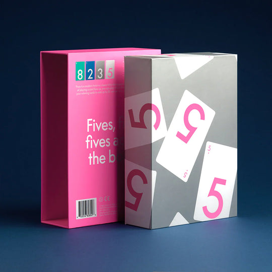 Fives is a fast, addictive card game where players race to build number combinations that add up to five. Lightweight, energetic, and easy to teach
