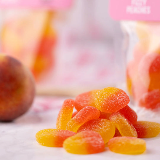 Fizzy Peaches | Fruit Gum Sweets | 148g