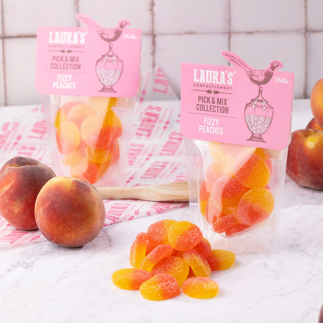 Fizzy Peaches | Fruit Gum Sweets | 148g