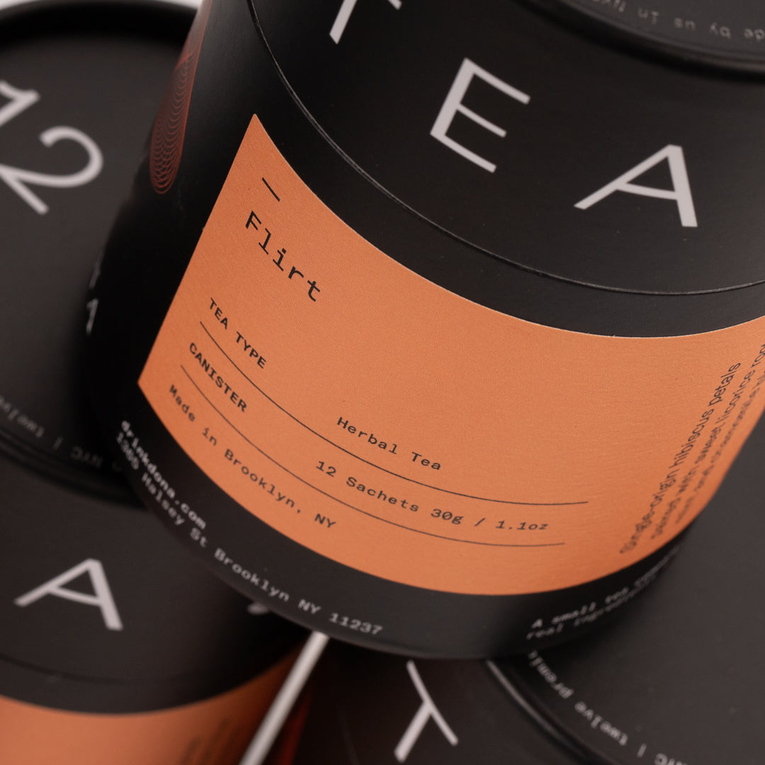 Flirt Herbal Tea Sachets pairs single‑origin hibiscus petals with sweet licorice root, cooling mint and gentle chamomile blossoms to create a layered, caffeine‑free herbal infusion that works equally well hot or cold.