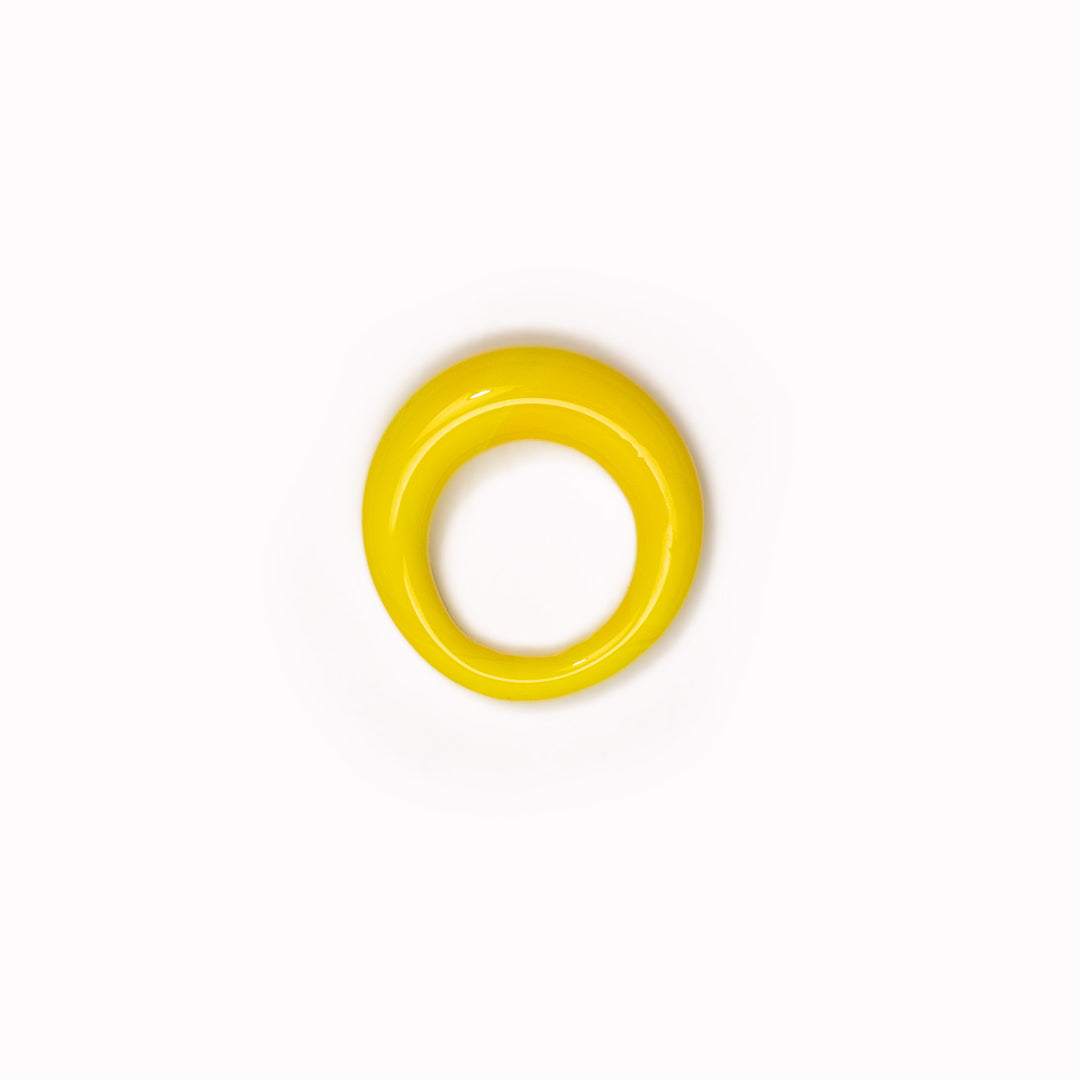 Flora | Handblown Glass Ring | Yellow