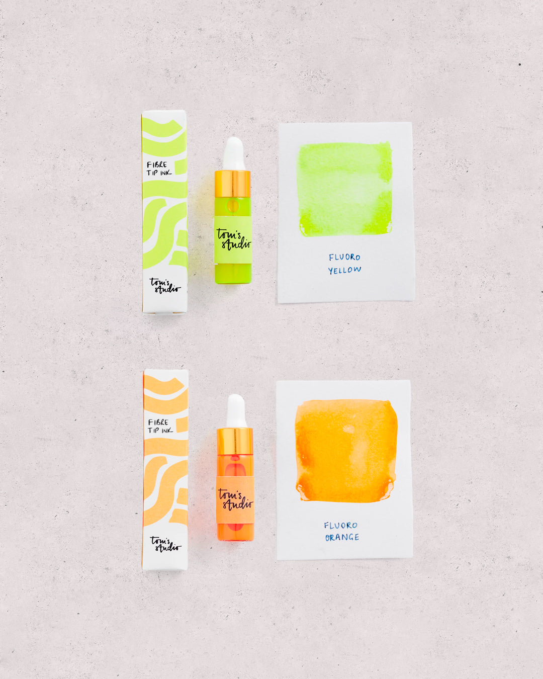 The Tom’s Studio Mini Highlighter Ink Set is designed to keep your Ori Highlighter in filled and ready to go, with punchy fluoro inks that cut cleanly through the page.
