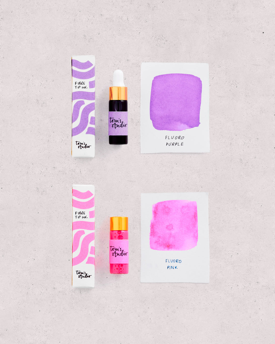 The Tom’s Studio Mini Highlighter Ink Set is designed to keep your Ori Highlighter in filled and ready to go, with punchy fluoro inks that cut cleanly through the page.