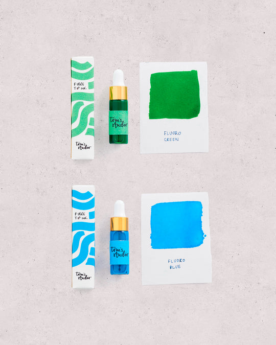 The Tom’s Studio Mini Highlighter Ink Set is designed to keep your Ori Highlighter in filled and ready to go, with punchy fluoro inks that cut cleanly through the page.

