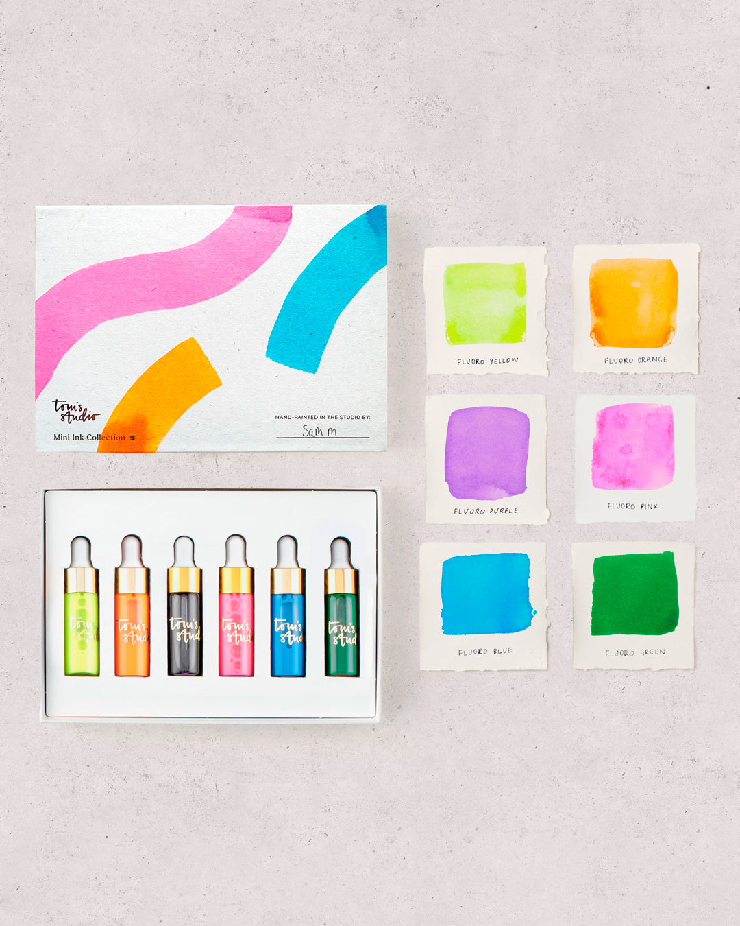 The Tom’s Studio Mini Highlighter Ink Set is designed to keep your Ori Highlighter in filled and ready to go, with punchy fluoro inks that cut cleanly through the page.