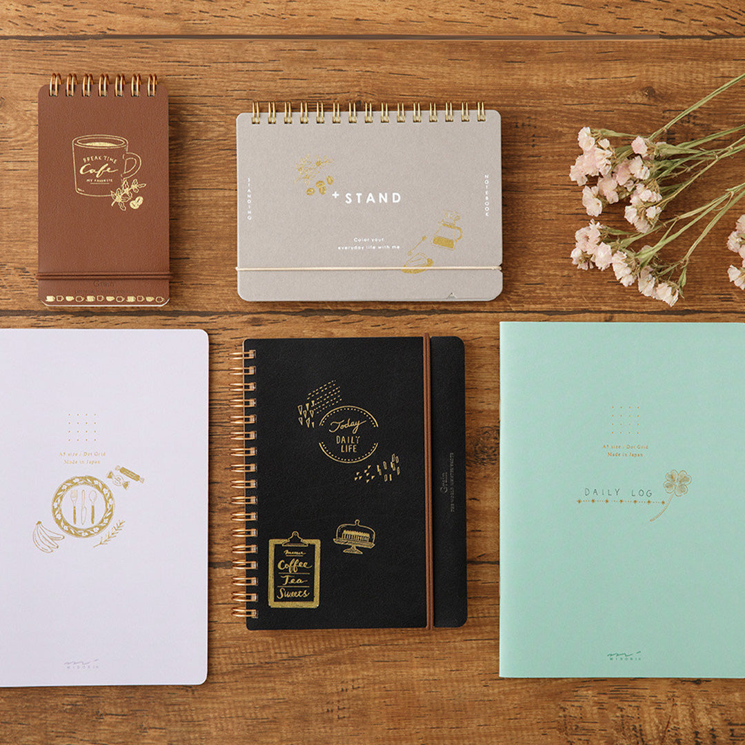 Add some shine to your journalling with Midori's foil transfer stickers. The designs are printed in gold foil with a super sticky adhesive back. You transfer them to your notebook by lightly rubbing the design against the paper and they look like they have been authentically foil stamped