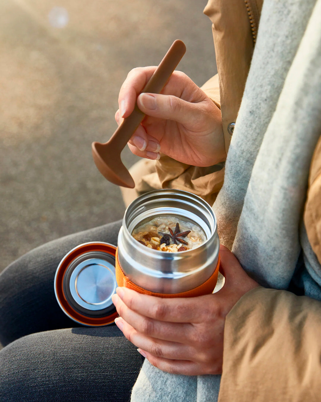 Insulated Leak Proof Food Flask | Olive