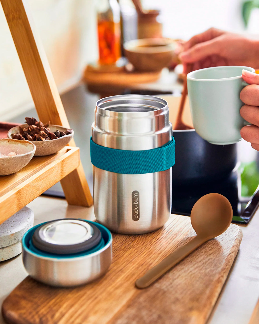 Insulated Leak Proof Food Flask | Olive