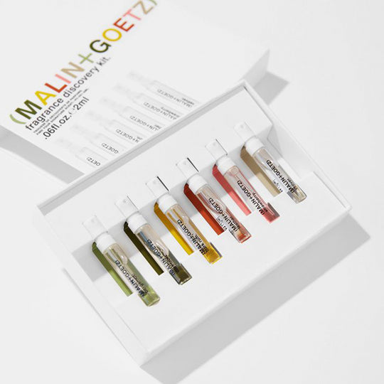 Why try one Malin+Goetz fragrance, when you can try all six? This Fragrance Discovery Kit is a boxed set of six modern + dynamic signature scents in miniature size.