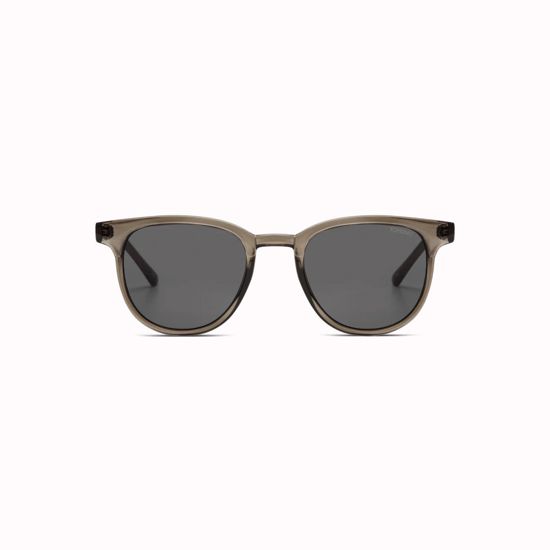 Classic sunglasses with a contemporary browline? Try the Francis. Flattering for women and strong on men, the Francis delivers designer fashion in signature Komono style.   In a gorgeous smoky musk with solid smoke lenses, these glasses are cool, chic and timeless. 