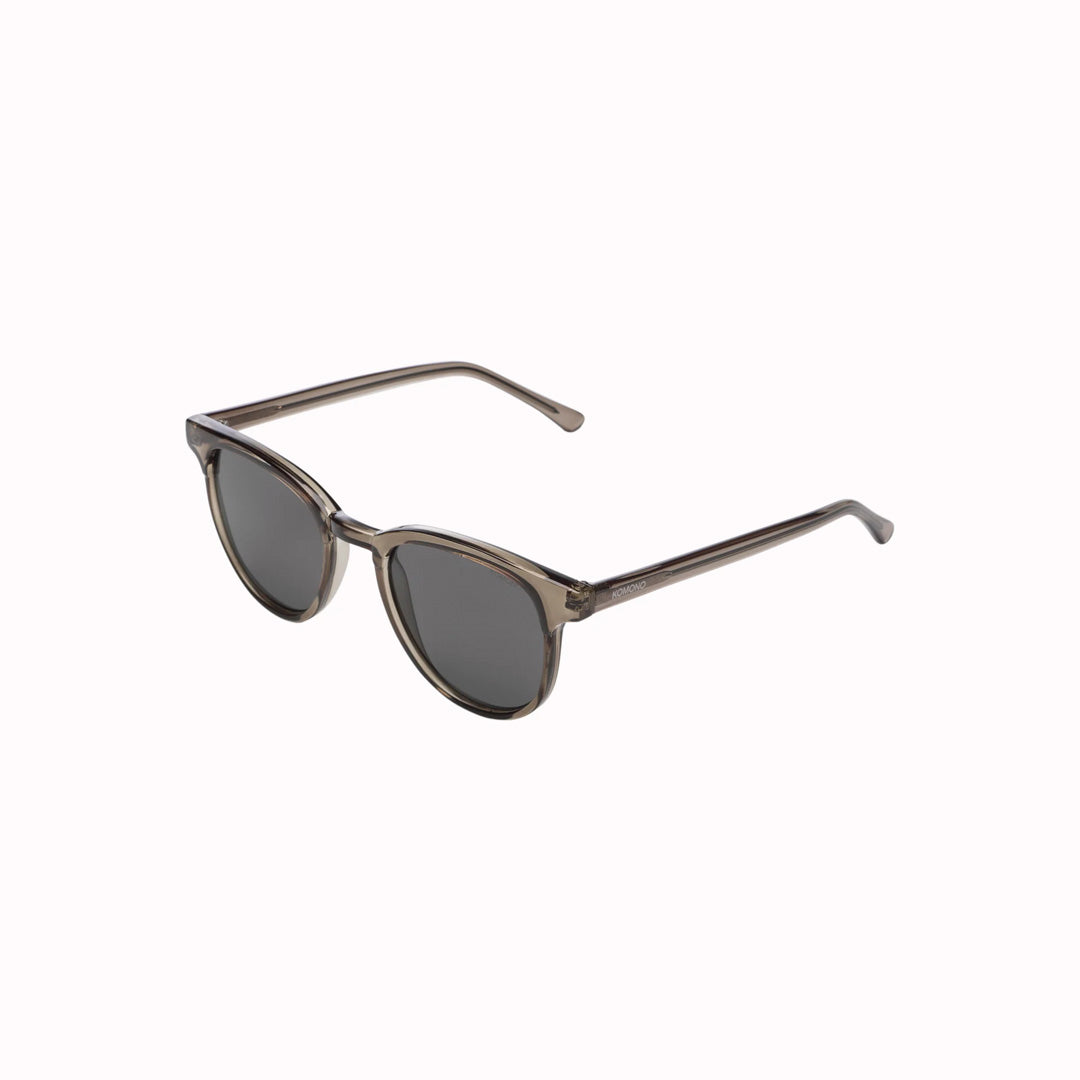 Sideways View. Classic sunglasses with a contemporary browline? Try the Francis. Flattering for women and strong on men, the Francis delivers designer fashion in signature Komono style.   In a gorgeous smoky musk with solid smoke lenses, these glasses are cool, chic and timeless. 