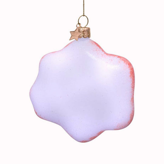 Inject some sparkly fun into your Christmas tree with this hand painted and mouth blown glass Fried Egg&nbsp;ornamental Christmas tree decoration by Vondels.