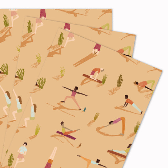 Yoga Retreat | Illustrative Gift Wrap Sheet