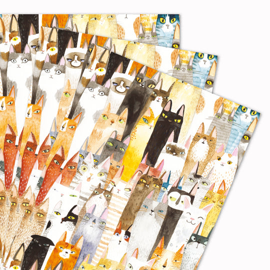 Cats Cats Cats | Illustrative Gift Wrap Sheet