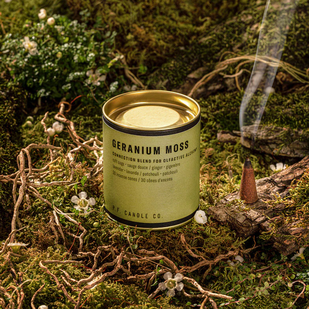 Geranium Moss is for reflection and connection, using scent to ground you in the present moment. Use for moments of reflection, journaling and mindfulness.