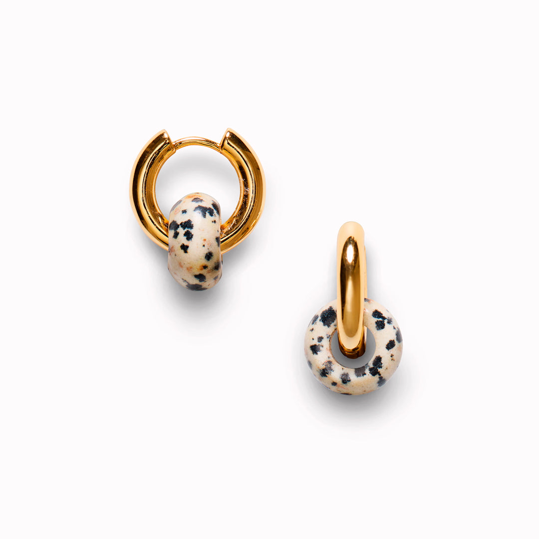 The Glazed Donut earrings with Dalmation detailing are an easily wearable addition to your Anni Lu jewellery collection