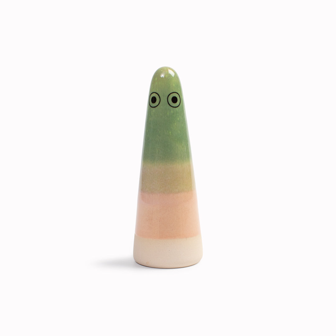 Meet the iconic hand glazed, ceramic Ghost - a personality laden decorative object from Studio Arhoj Like much of Anders Arhoj's creations, these are inspired by Japanese ceramics but with a Scandinavian twist