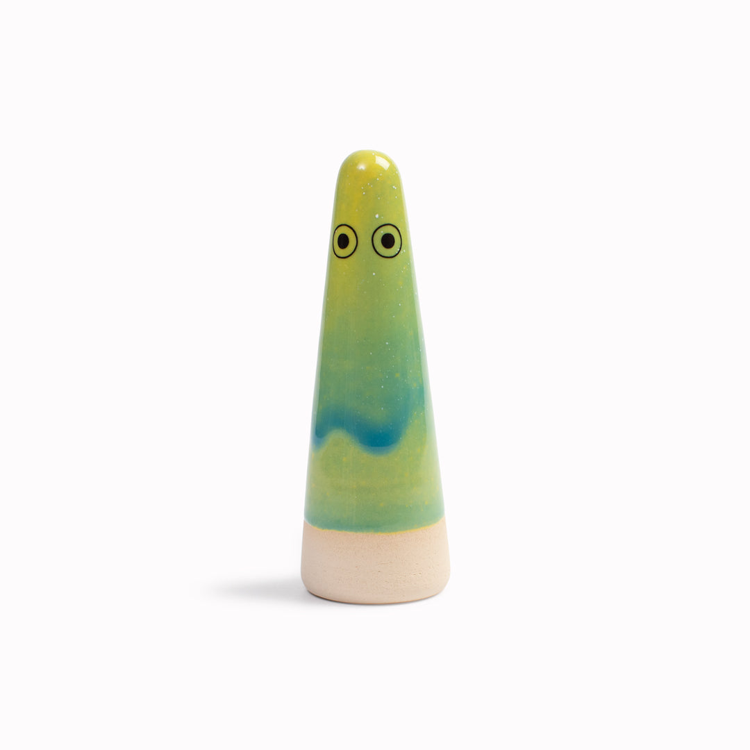 Meet the iconic hand glazed, ceramic Ghost - a personality laden decorative object from Studio Arhoj Like much of Anders Arhoj's creations, these are inspired by Japanese ceramics but with a Scandinavian twist