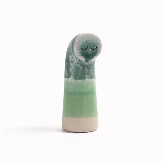 Meet Sabu! Sabu is periscope shaped and is a hand glazed ceramic figurine created as a close relative of the classic Arhoj Ghost.