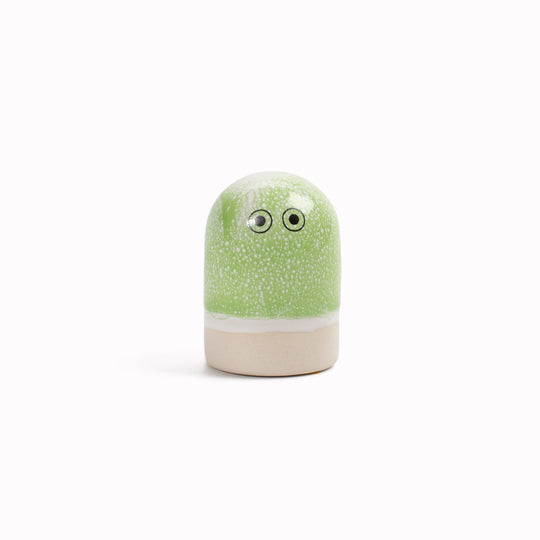 Meet Bobo! Bobo is a small and cute, stretched dome shaped, hand glazed ceramic figurine created as a close relative of the classic Arhoj Ghost.