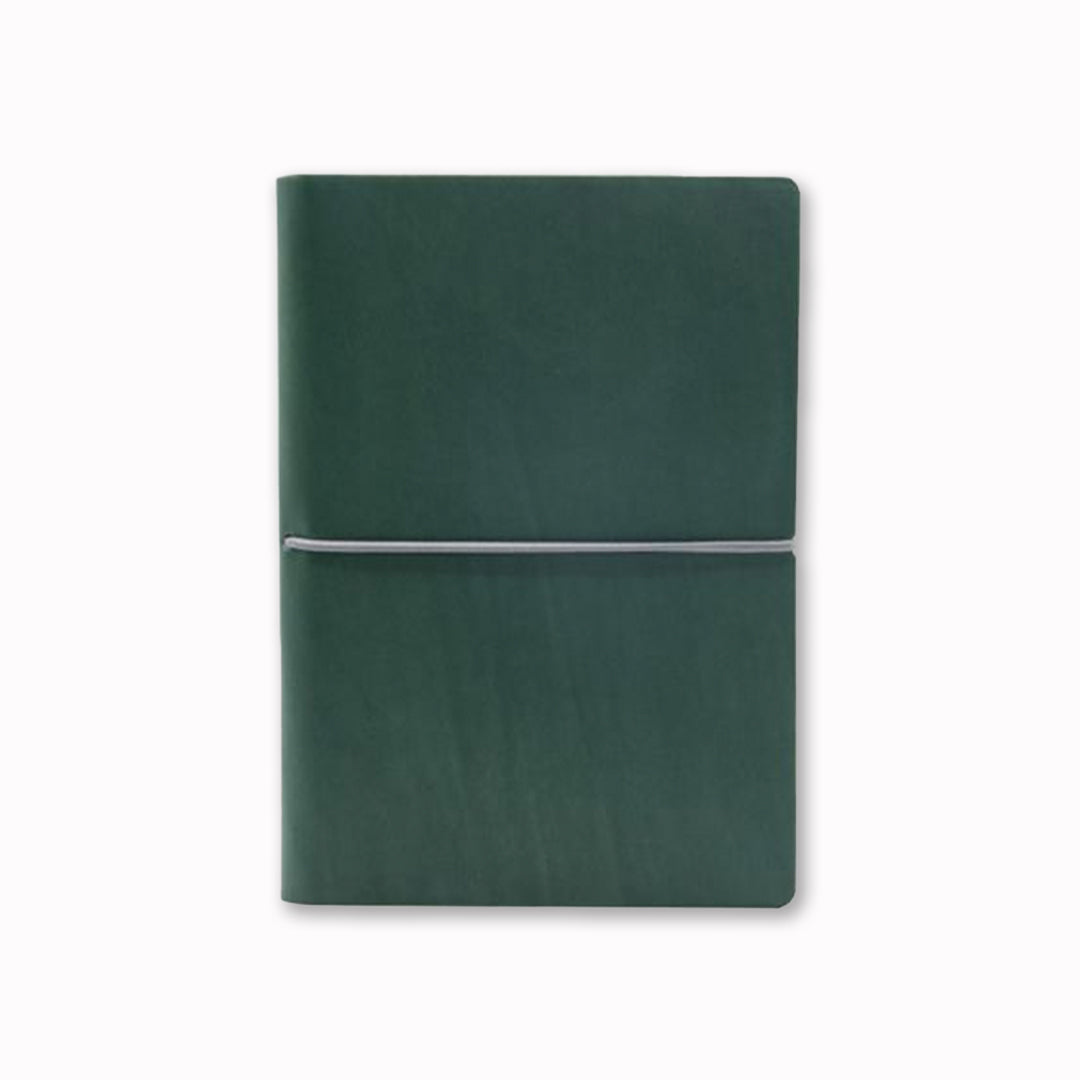 Green Classic Notebook from Ciak | A5 with elastic closure