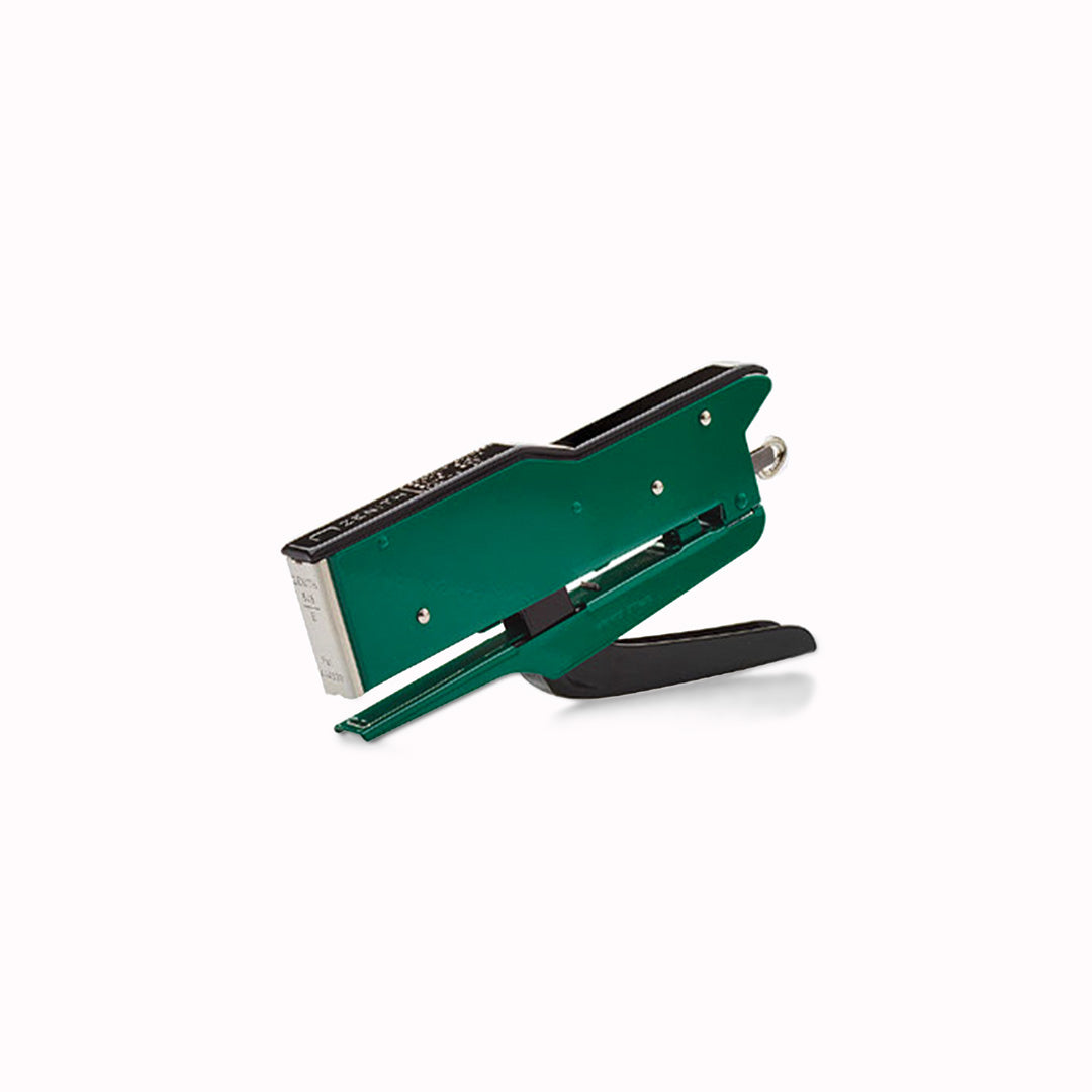 Green Traditional Plier stapler by Italian brand Zenith, who are known for their excellent quality, robust and hard wearing staplers. Retro style and available in a choice of colours, Zenith staplers are made from painted metal and are designed to last a lifetime.