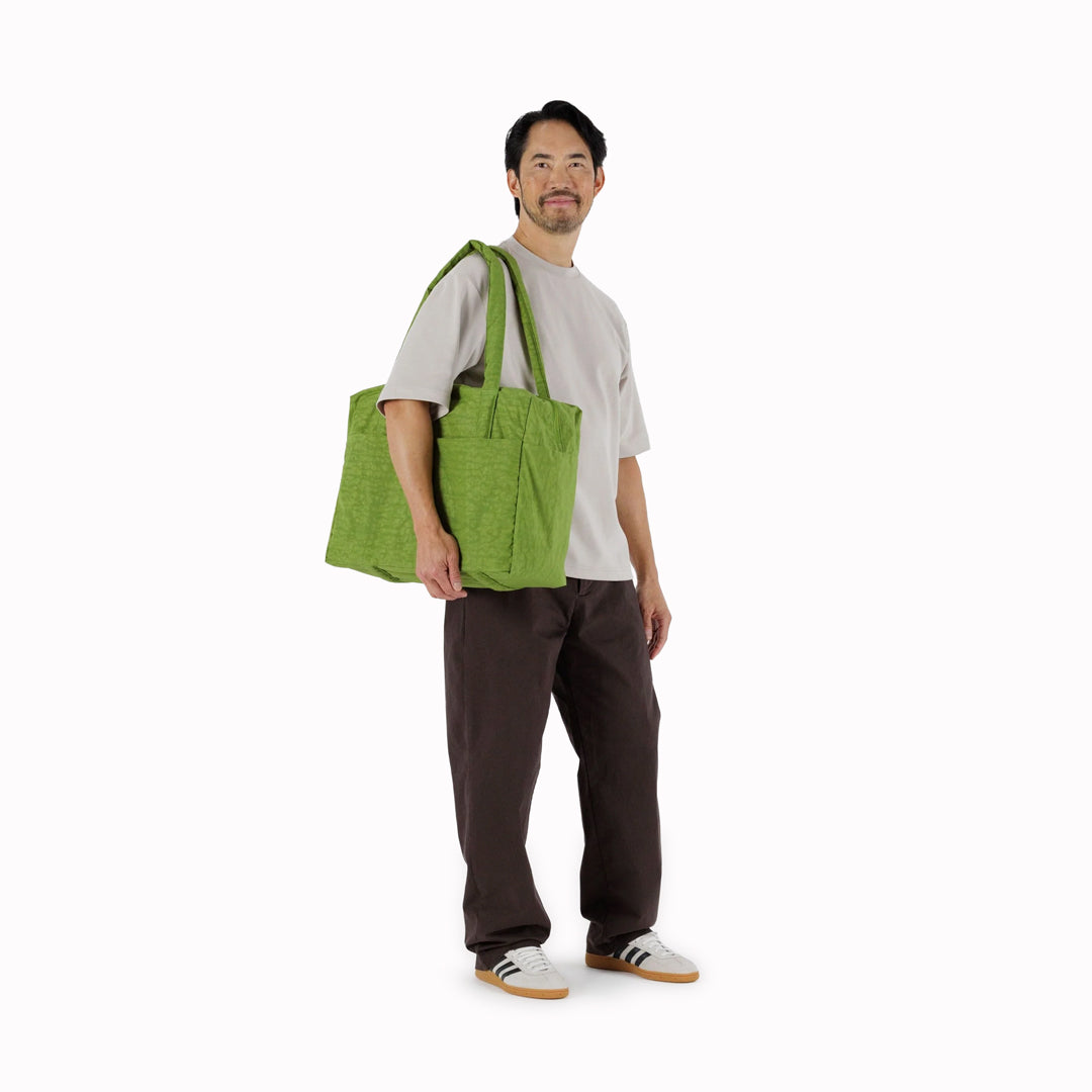 Large Cloud Carry-On in Green Juice from Baggu, an impeccably crafted travel essential designed for discerning travelers.