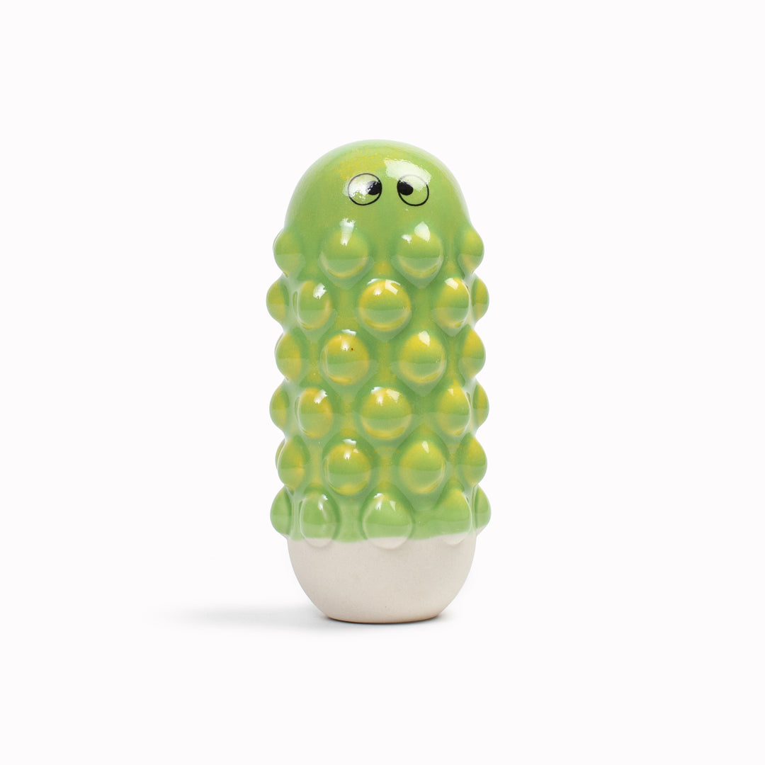 Meet Mimi! Mimi is a barnacle encrusted, bobbly, hand glazed ceramic figurine created as a close relative of the classic Arhoj Ghost. 