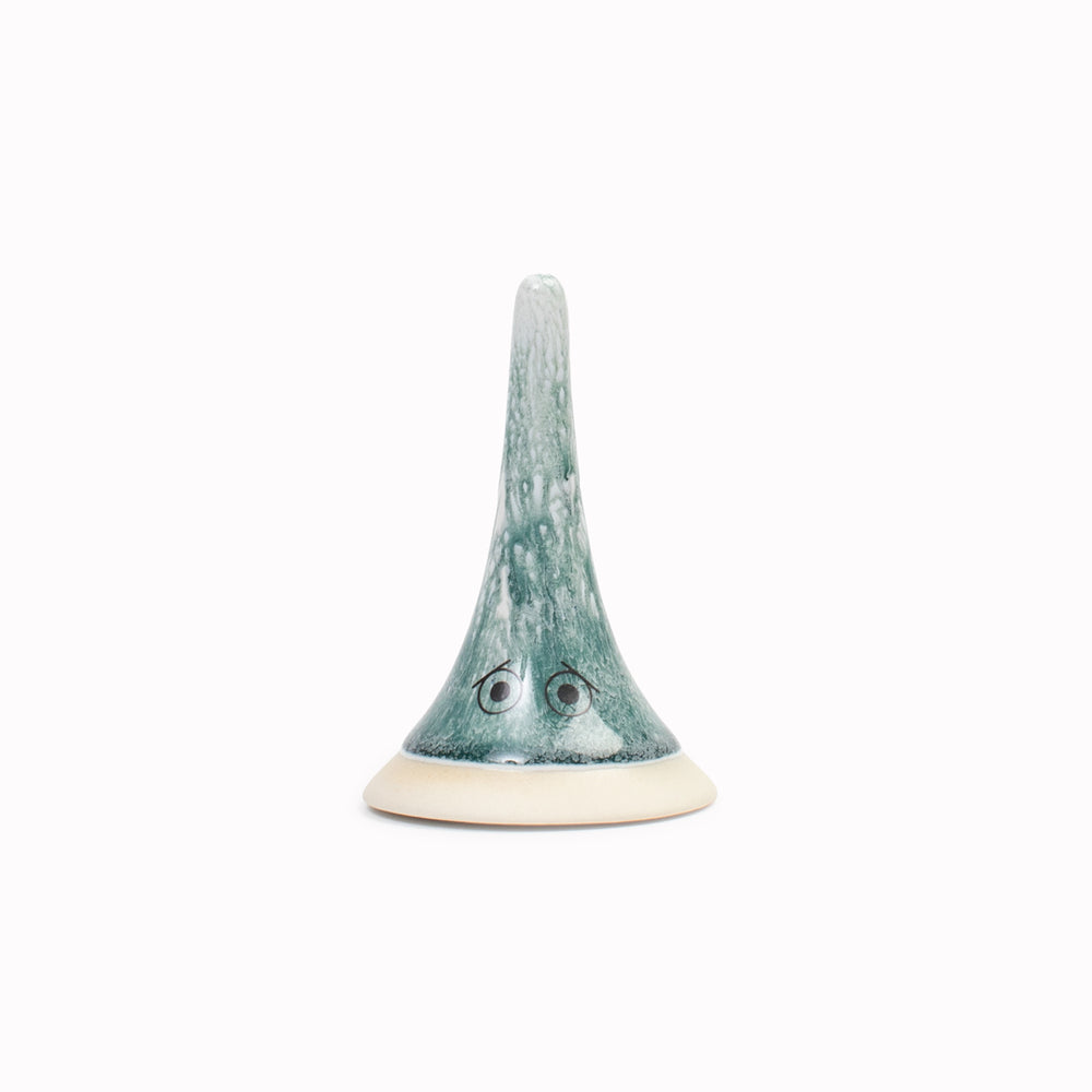Meet Yoko! Yoko is a wide bottomed, skinny, hand glazed ceramic figurine created as a close relative of the classic Arhoj Ghost. The Familia, including Yoko is a continuation of the playful decorative object series from Studio Arhoj.