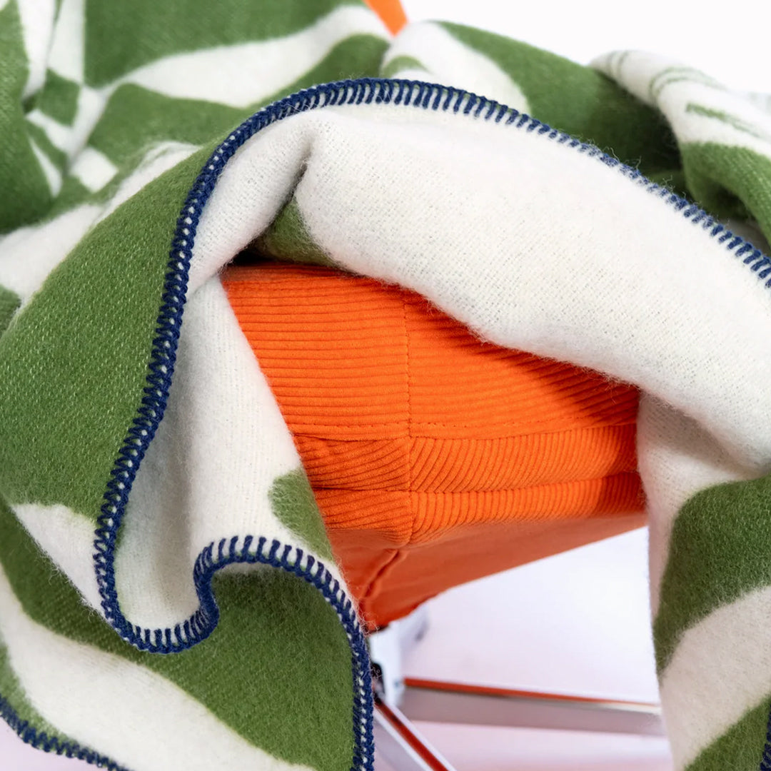 Leaf Wool Blanket | Green