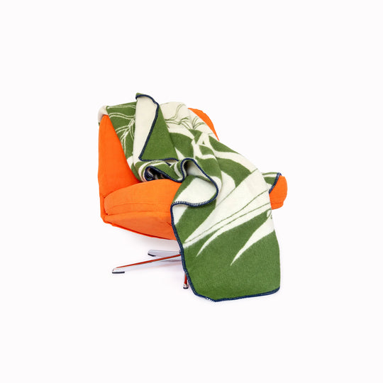 Leaf Wool Blanket | Green