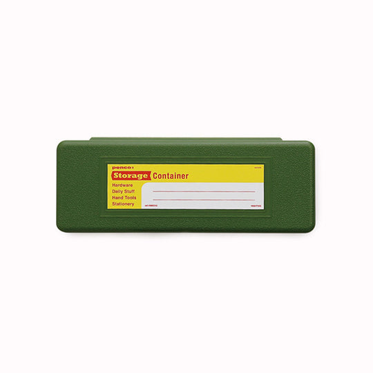 Multi-functional pen case or small storage container from Hightide Penco in green. A sturdy and practical retro style plastic case makes this container ideal as a pencil or pen case but equally functional for all small storage needs.&nbsp;