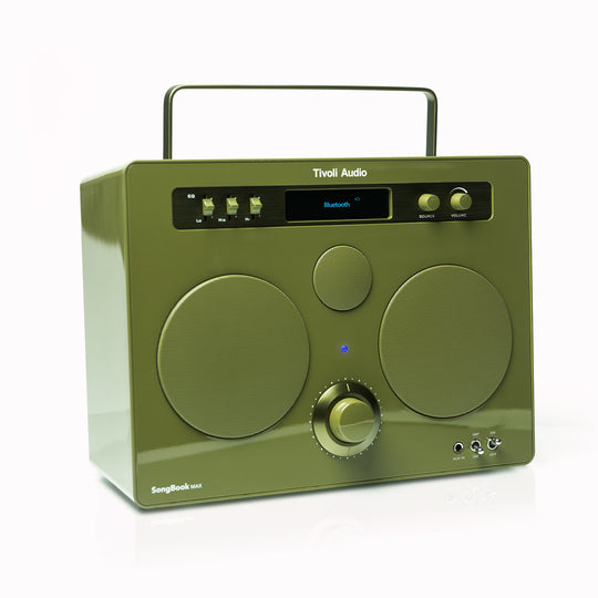 The Tivoli SongBook Max blends mid-century design with modern functionality in a rugged, beautifully built package. Designed to be more than just a speaker, it’s a portable sound system