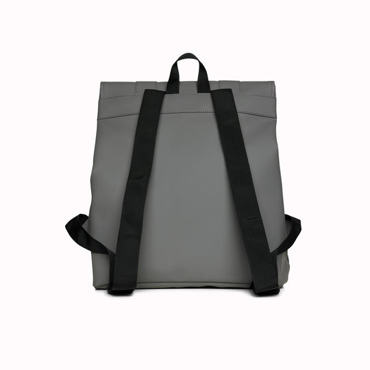 Rains' MSN Bag W3 in their core Grey colour tone. Their interpretation of the classic school backpack