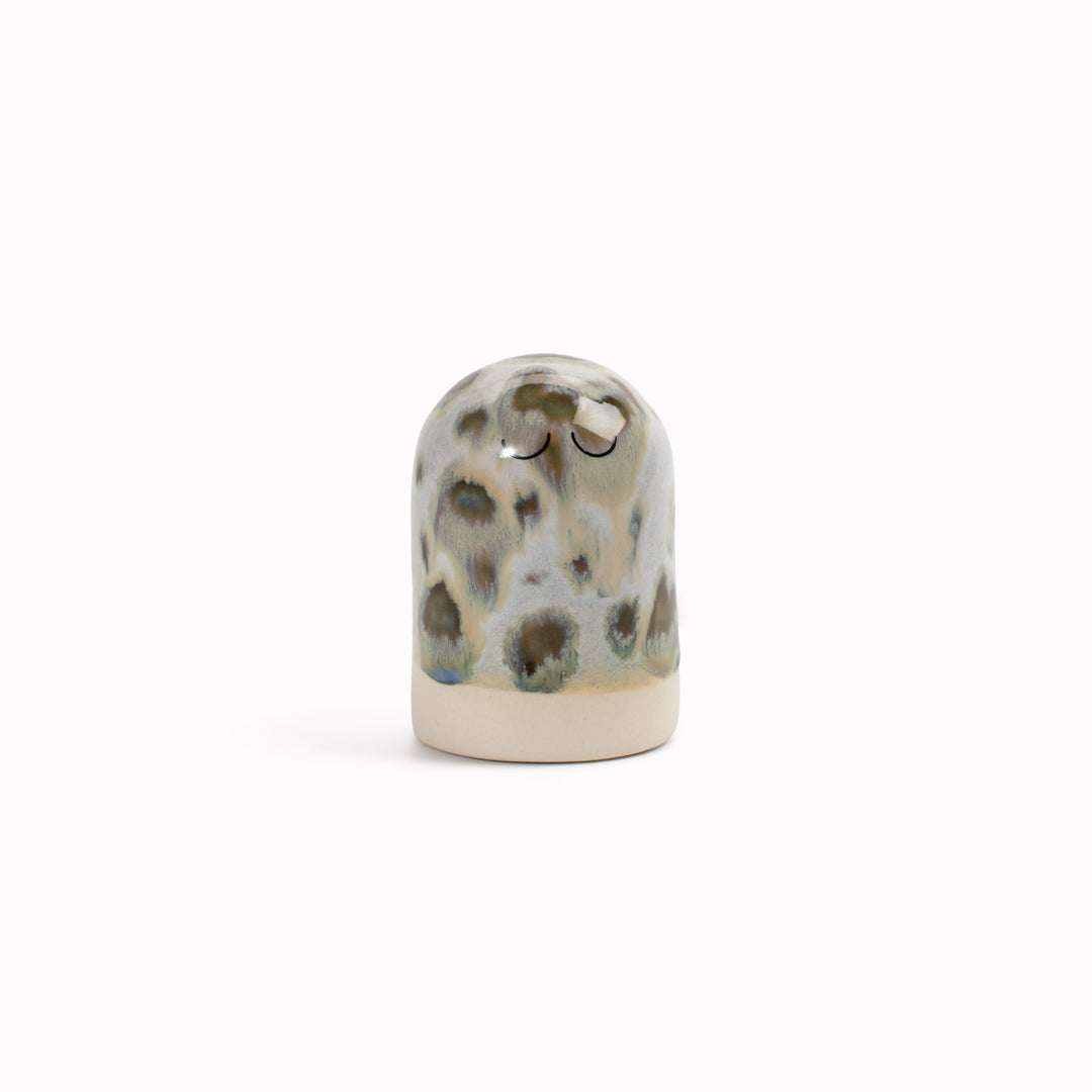 Meet Bobo! Bobo is a small and cute, stretched dome shaped, hand glazed ceramic figurine created as a close relative of the classic Arhoj Ghost.