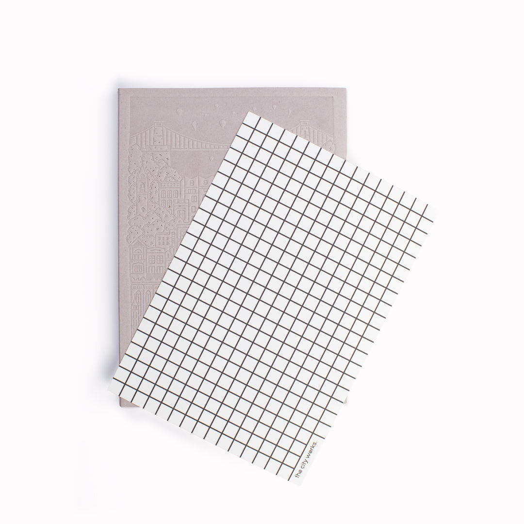 Plain paper Bristol notebook commissioned by USTUDIO from Austrian stationery brand, City Works.