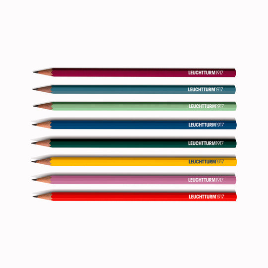 The HB Pencil from Leuchtturm1917 in their contemporary colour palette is a perfect match for your Leuchtturm1917 notebook and pen loop.