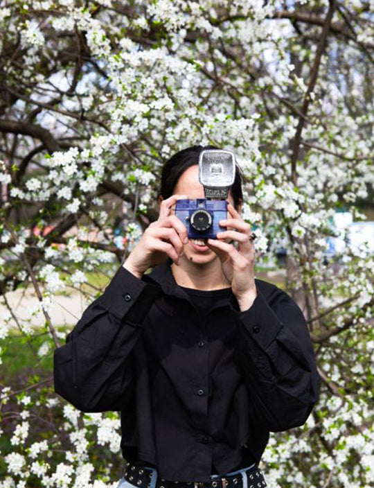 Half-Frame Lomourette Camera & Flash | Water Lilies Edition