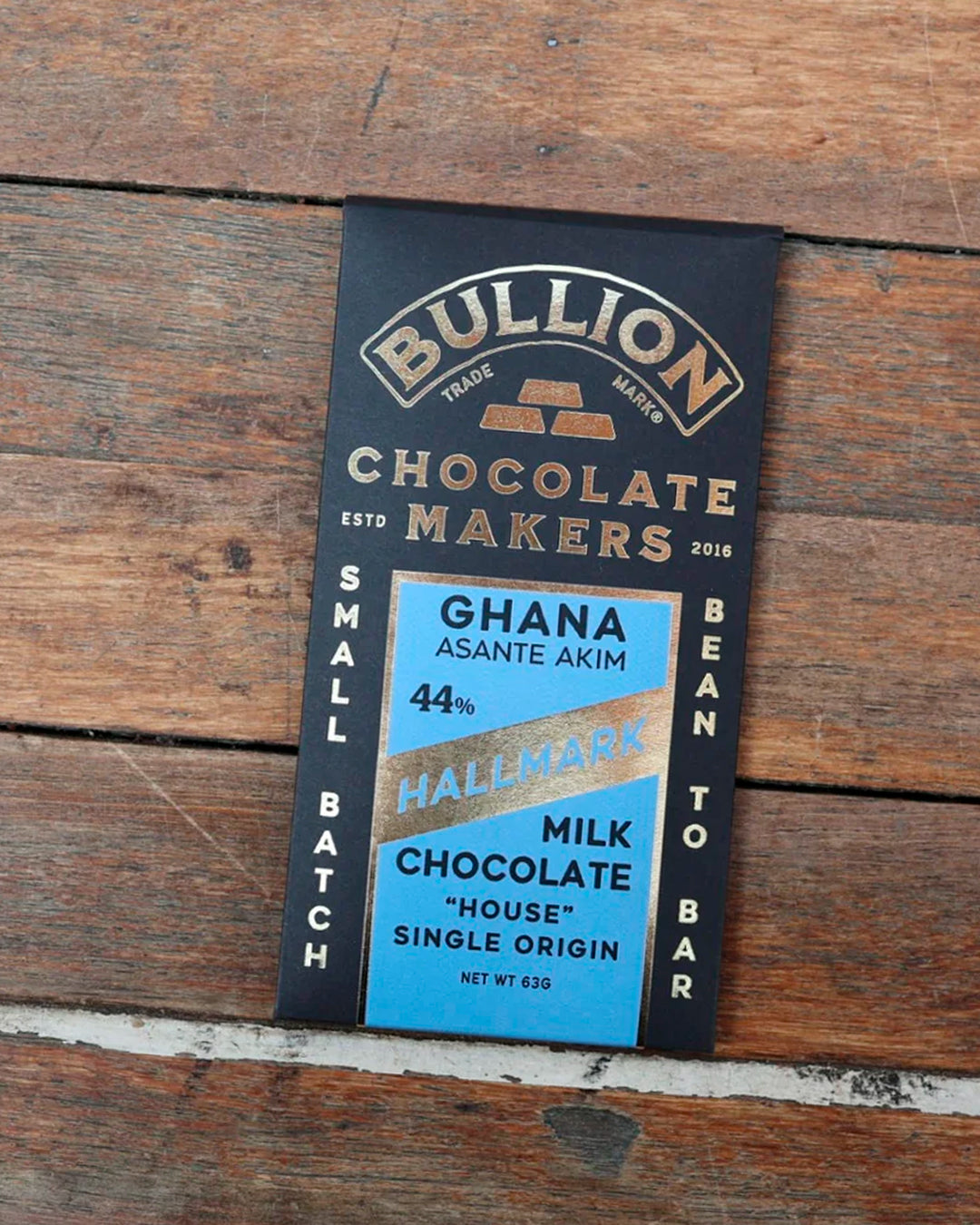 Bullion Hallmark | 44% Milk Chocolate Bar | 63g