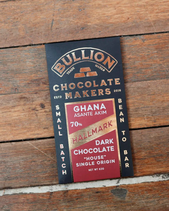 Bullion Hallmark | 70% Dark Chocolate Bar | 63g