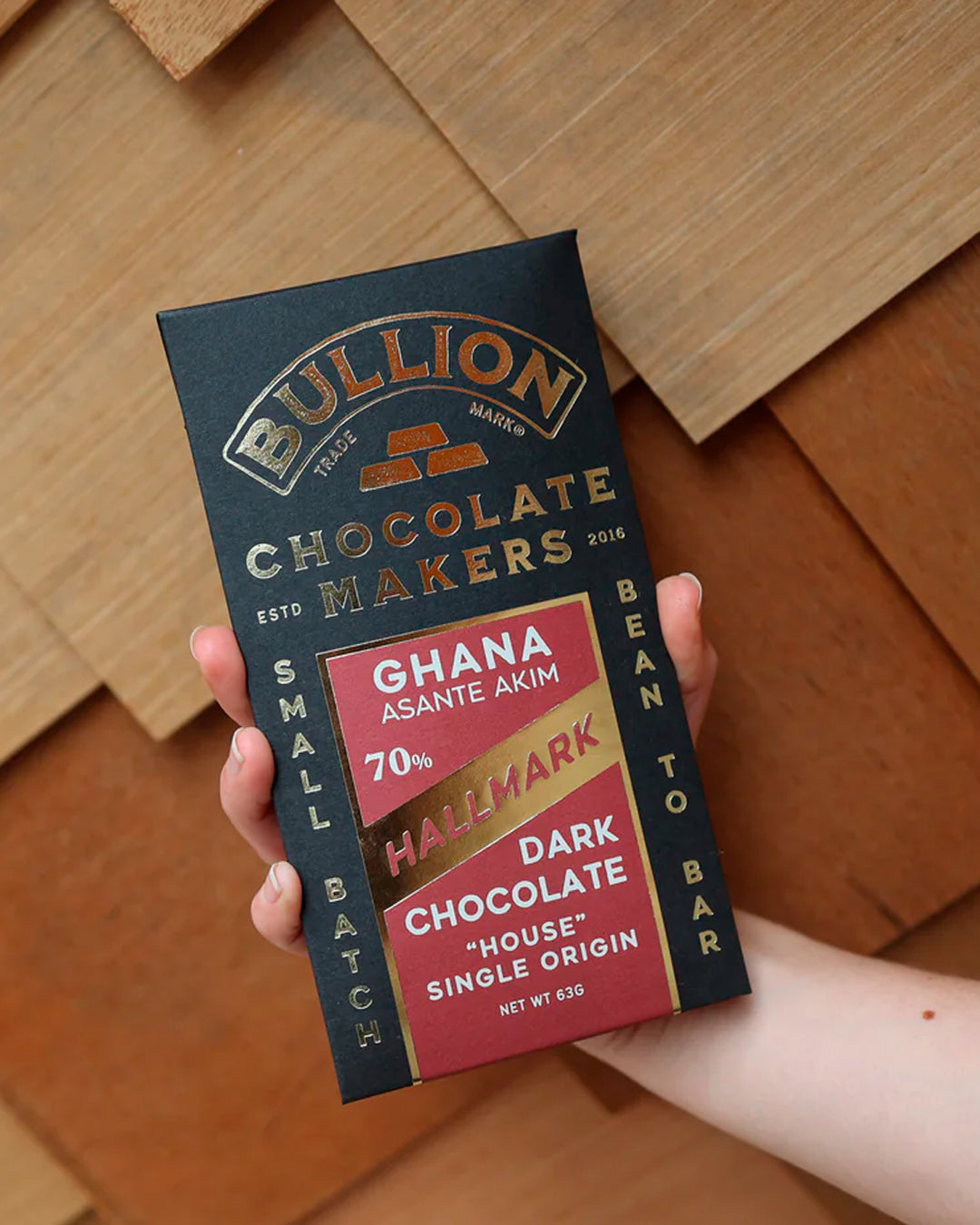 Bullion Hallmark | 70% Dark Chocolate Bar | 63g