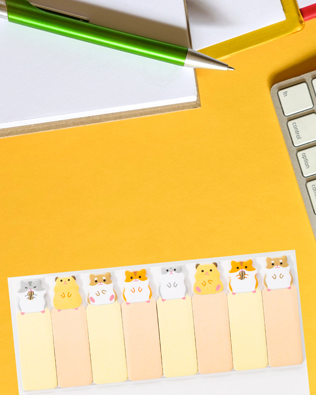 A Hamster shaped sticky page marker set by Mind Wave. A fun and functional way to mark the pages of your journal or notebook. 
