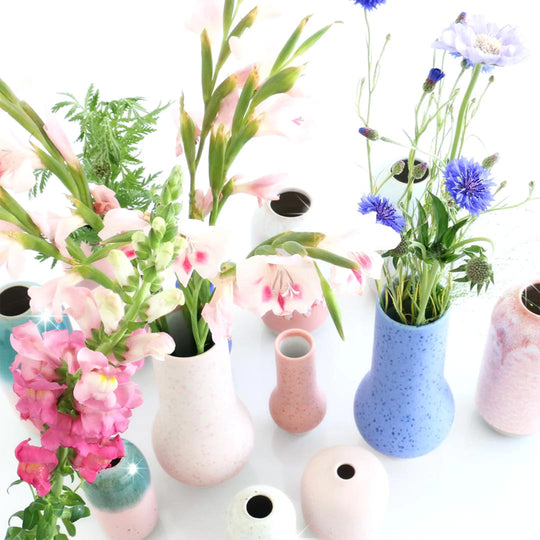 Sakura Hana Hand Glazed Vase Collection on Table from Studio Arhoj