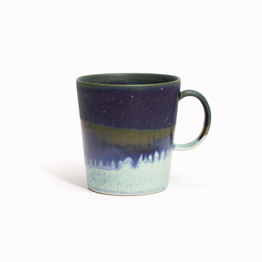 Blue Slab Built Uniform Dots Textured Mug – comfy-kiln-studio