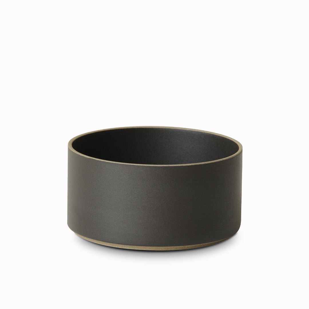 Matt black porcelain tall serving bowl by Hasami Porcelain is a stackable serving bowl or dish, suitable for serving tapas style small plate dishes