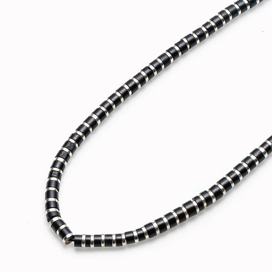 Heishi Beads x Hematite Necklace | Jet