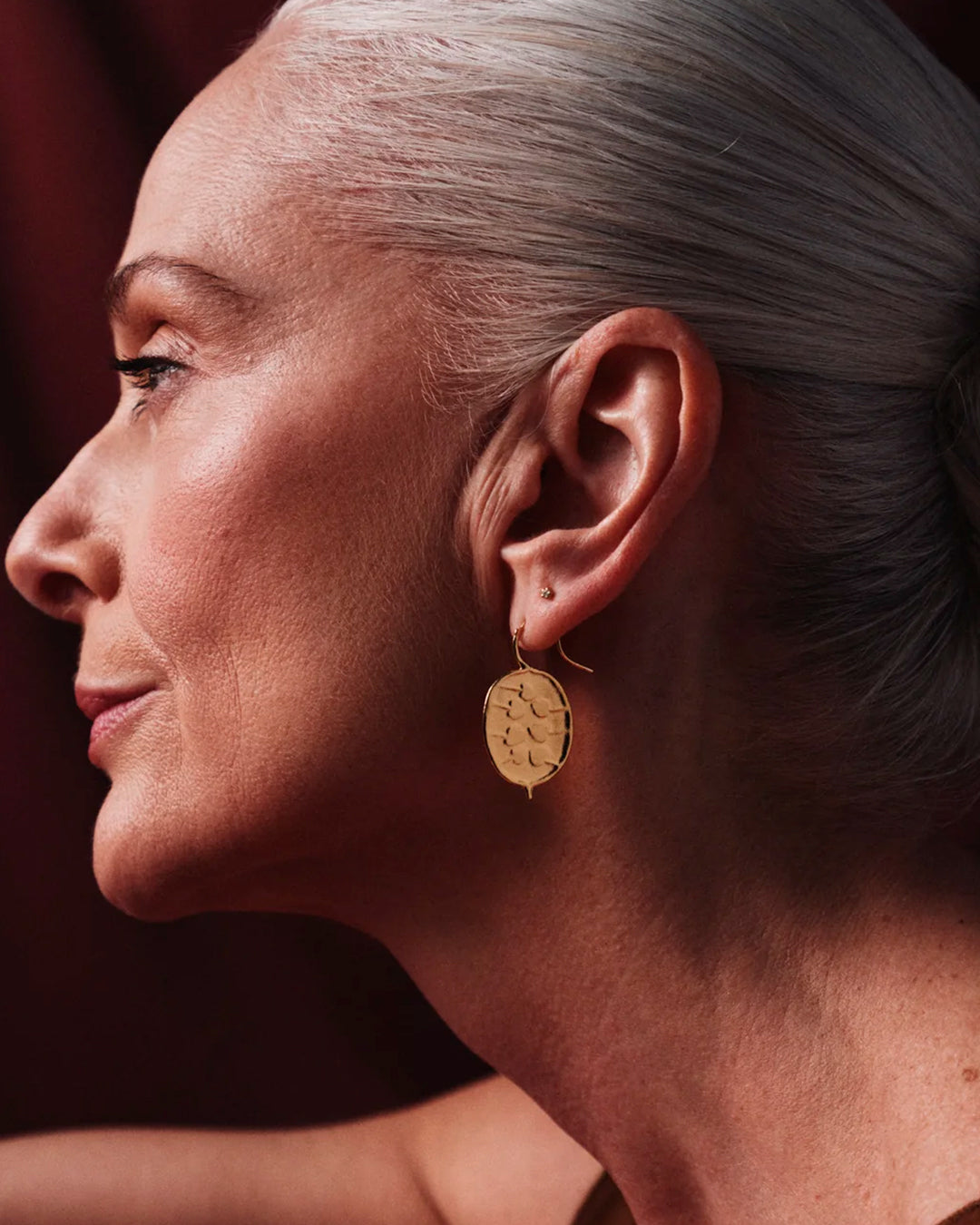The Honesty Pod hook earrings are inspired by honesty pods (also known as silver dollars) with charming heart shaped seed detail.