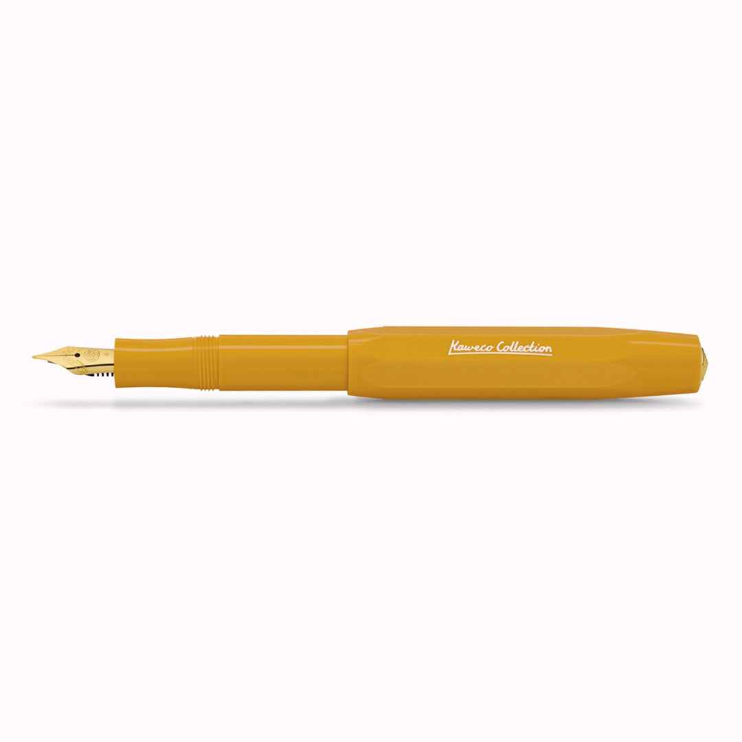 New for 2025 - The Kaweco Collection Fountain Pen in Honey offers an warming, modern twist to the classic Kaweco range