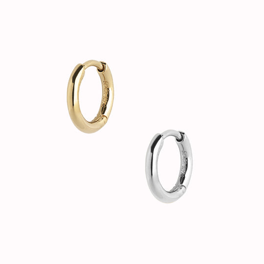 Marco 8 | Single Huggie Earring | Silver or Gold Plated